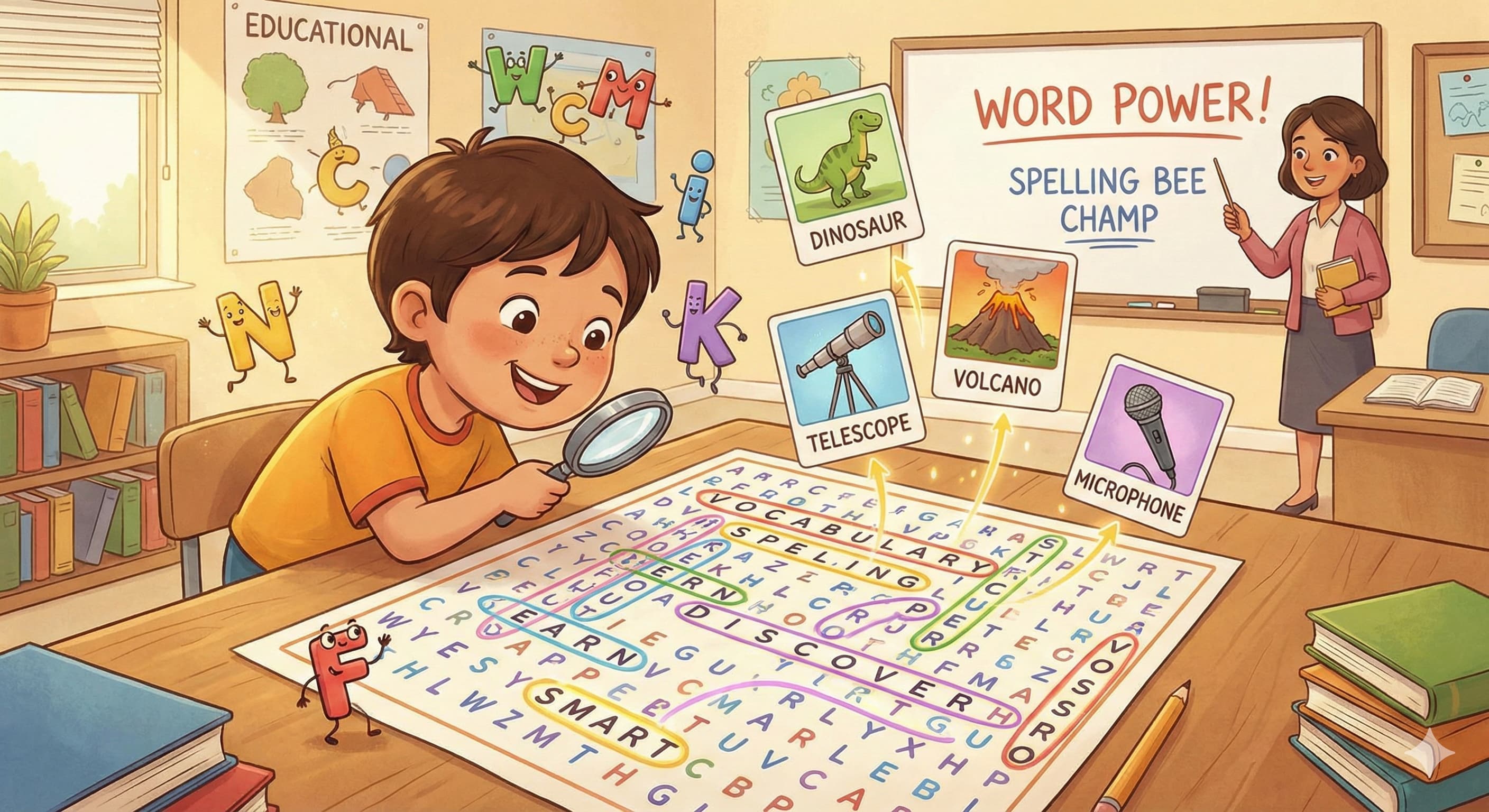 Boosting Vocabulary and Spelling Through Word Searches