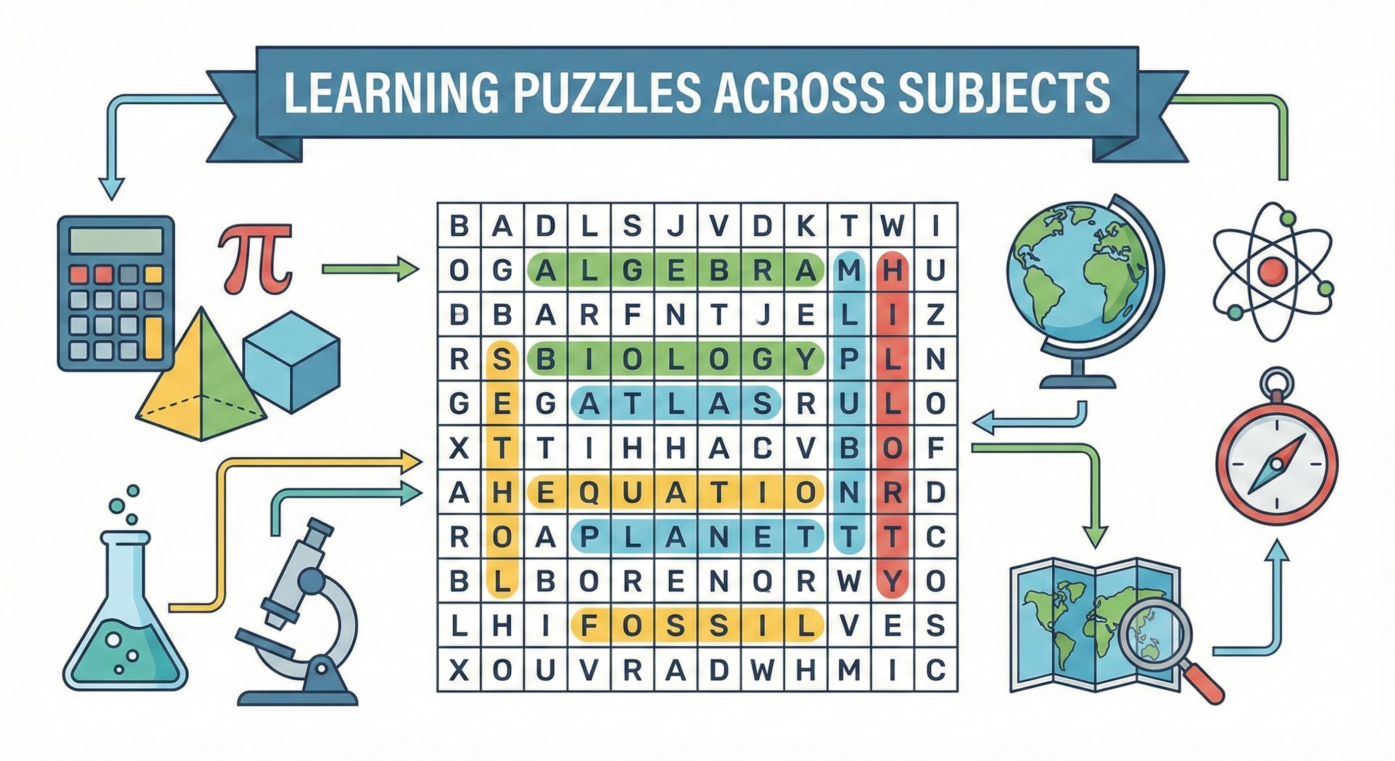 Cross-Curricular Word Searches: Using Puzzles in Math, Science, and More